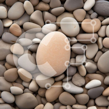 Intra Συλλεκτικό Ξύλινο Παζλ Plywood  4mm - Πορτοκαλί πέτρα σε βοτσαλωτό φόντο Σε Ξύλινο Κουτί - Διαστάσεις Puzzle: 10x10 cm – 25 κομμάτια - Image 1