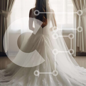 Intra Συλλεκτικό Ξύλινο Παζλ Plywood  4mm - Η νύφη κάθεται μπροστά από ένα ανοιχτό παράθυρο την ημέρα του γάμου της Σε Ξύλινο Κουτί - Διαστάσεις Puzzle: 10x10 cm – 25 κομμάτια