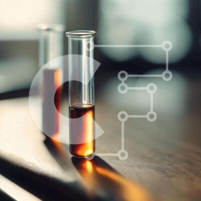 Intra Συλλεκτικό Ξύλινο Παζλ Plywood  4mm - Δοκιμαστικοί σωλήνες εργαστηρίου με καφέ υγρό Σε Ξύλινο Κουτί - Διαστάσεις Puzzle: 10x10 cm – 25 κομμάτια - Image 1