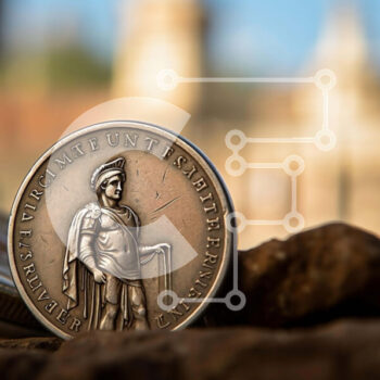 Intra Συλλεκτικό Ξύλινο Παζλ Plywood  4mm - Αντίκα νομίσματα και ρολόι τσέπης σε βράχους Σε Ξύλινο Κουτί - Διαστάσεις: 10x10 cm – 25 κομμάτια - Image 1