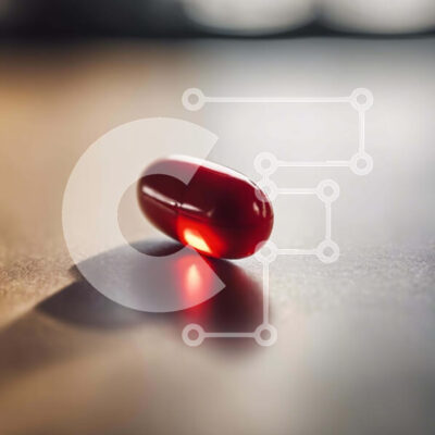 Intra Συλλεκτικό Ξύλινο Παζλ Plywood  4mm - Κόκκινο χάπι με φωτεινό φωτισμό έτοιμο για κατανάλωση Σε Ξύλινο Κουτί - Διαστάσεις Puzzle: 10x10 cm – 25 κομμάτια - Image 1