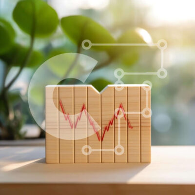 Intra Συλλεκτικό Ξύλινο Παζλ Plywood  4mm - Ξύλινος κύβος με ανοδική κλίση γραμμή για ανάπτυξη και πρόοδο Σε Ξύλινο Κουτί - Διαστάσεις Puzzle: 10x10 cm – 25 κομμάτια - Image 1