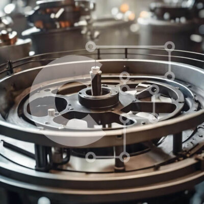 Intra Συλλεκτικό Ξύλινο Παζλ Plywood 4mm - Κοντινή όψη της βιομηχανικής μηχανής Σε Ξύλινο Κουτί - Διαστάσεις Puzzle: 10x10 cm – 25 κομμάτια - Image 1