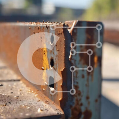 Intra Συλλεκτικό Ξύλινο Παζλ Plywood  4mm - Σκουριασμένο κιγκλίδωμα με τρύπες για αγκύρωση Σε Ξύλινο Κουτί - Διαστάσεις: 10x10 cm – 25 κομμάτια - Image 1