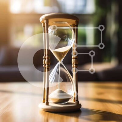 Intra Συλλεκτικό Ξύλινο Παζλ Plywood  4mm - Κλεψύδρα σε ξύλινο τραπέζι με άμμο που πέφτει Σε Ξύλινο Κουτί - Διαστάσεις: 10x10 cm – 25 κομμάτια - Image 1