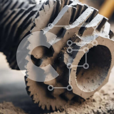 Intra Συλλεκτικό Ξύλινο Παζλ Plywood  4mm - Μεγάλο κομμάτι σκυροδέματος σε βιομηχανικό περιβάλλον Σε Ξύλινο Κουτί - Διαστάσεις Puzzle: 10x10 cm – 25 κομμάτια - Image 1