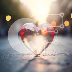 Intra Συλλεκτικό Ξύλινο Παζλ Plywood  4mm - Γυάλινο αντικείμενο σε σχήμα καρδιάς στην οδό Urban Σε Ξύλινο Κουτί - Διαστάσεις: 10x10 cm – 25 κομμάτια