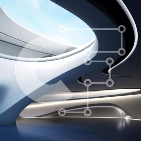 Intra Συλλεκτικό Ξύλινο Παζλ Plywood 4mm - Μοντέρνο φουτουριστικό κτήριο με καμπυλωτούς τοίχους και ανοιχτό χώρο Σε Ξύλινο Κουτί - Διαστάσεις Puzzle: 10x10 cm – 25 κομμάτια - Image 1