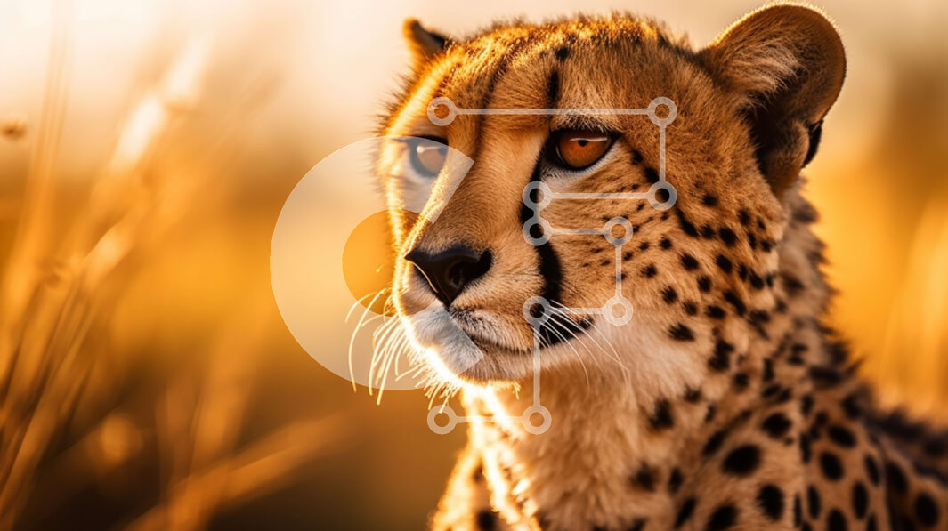 Intra Συλλεκτικό Ξύλινο Παζλ Plywood  4mm - Τσίτα σε ψηλό γρασίδι Σε Ξύλινο Κουτί - Διαστάσεις: 10x10 cm – 25 κομμάτια