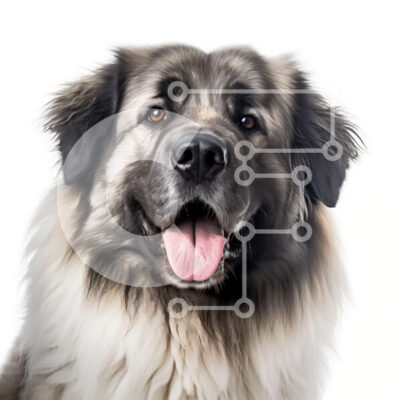 Intra Συλλεκτικό Ξύλινο Παζλ Plywood  4mm - Αξιολάτρευτη εικόνα ενός χαρούμενου χνουδωτού σκύλου με κουνημένη ουρά Σε Ξύλινο Κουτί - Διαστάσεις: 10x10 cm – 25 κομμάτια - Image 1