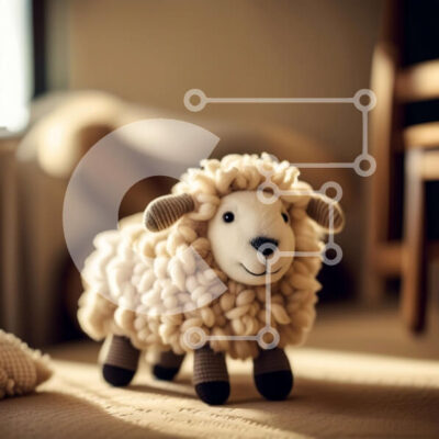 Intra Συλλεκτικό Ξύλινο Παζλ Plywood  4mm - Αξιολάτρευτη εικόνα ενός παιχνιδιού με γεμιστά ζώα σε ένα ξύλινο πάτωμα Σε Ξύλινο Κουτί - Διαστάσεις Puzzle: 10x10 cm – 25 κομμάτια - Image 1