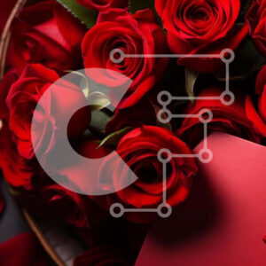 Intra Συλλεκτικό Ξύλινο Παζλ Plywood  4mm - Μπουκέτο κόκκινα τριαντάφυλλα με κάρτα αγάπης Σε Ξύλινο Κουτί - Διαστάσεις Puzzle: 10x10 cm – 25 κομμάτια