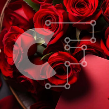 Intra Συλλεκτικό Ξύλινο Παζλ Plywood  4mm - Μπουκέτο κόκκινα τριαντάφυλλα με κάρτα αγάπης Σε Ξύλινο Κουτί - Διαστάσεις Puzzle: 10x10 cm – 25 κομμάτια - Image 1