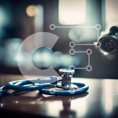 Intra Συλλεκτικό Ξύλινο Παζλ Plywood  4mm - Μπλε στηθοσκόπιο σε ξύλινο τραπέζι σε ιατρικό περιβάλλον Σε Ξύλινο Κουτί - Διαστάσεις Puzzle: 10x10 cm – 25 κομμάτια - Image 1