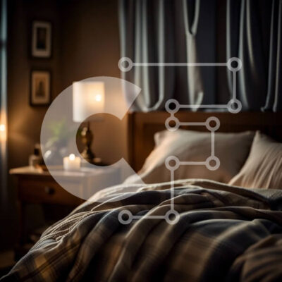 Intra Συλλεκτικό Ξύλινο Παζλ Plywood  4mm - Χαλαρωτικό και άνετο υπνοδωμάτιο με άνετο κρεβάτι και κομοδίνο Σε Ξύλινο Κουτί - Διαστάσεις Puzzle: 10x10 cm – 25 κομμάτια - Image 1