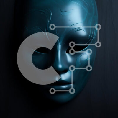 Intra Συλλεκτικό Ξύλινο Παζλ Plywood  4mm - Μπλε μάσκα σε σκούρο φόντο Σε Ξύλινο Κουτί - Διαστάσεις Puzzle: 10x10 cm – 25 κομμάτια - Image 1