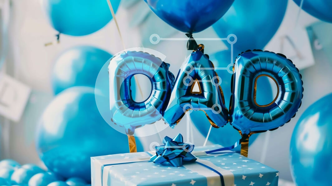 Intra Συλλεκτικό Ξύλινο Παζλ Plywood  4mm - Happy Ημέρα του Πατέρα Μπαλόνι και Κουτί δώρου με διακοσμητικά Σε Ξύλινο Κουτί - Διαστάσεις: 10x10 cm – 25 κομμάτια