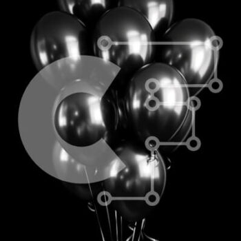 Intra Συλλεκτικό Ξύλινο Παζλ Plywood  4mm - Μαύρα μπαλόνια που επιπλέουν στον αέρα - Φωτογραφία Αρχείου Σε Ξύλινο Κουτί - Διαστάσεις Puzzle: 10x10 cm – 25 κομμάτια - Image 1