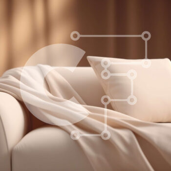 Intra Συλλεκτικό Ξύλινο Παζλ Plywood  4mm - Μοντέρνος λευκός δερμάτινος καναπές με μπεζ κουβέρτα Σε Ξύλινο Κουτί - Διαστάσεις Puzzle: 10x10 cm – 25 κομμάτια - Image 1