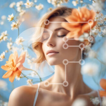 Intra Συλλεκτικό Ξύλινο Παζλ Plywood  4mm - Οικία και ρομαντική στιγμή με πορτοκαλί λουλούδια Σε Ξύλινο Κουτί - Διαστάσεις Puzzle: 10x10 cm – 25 κομμάτια - Image 1