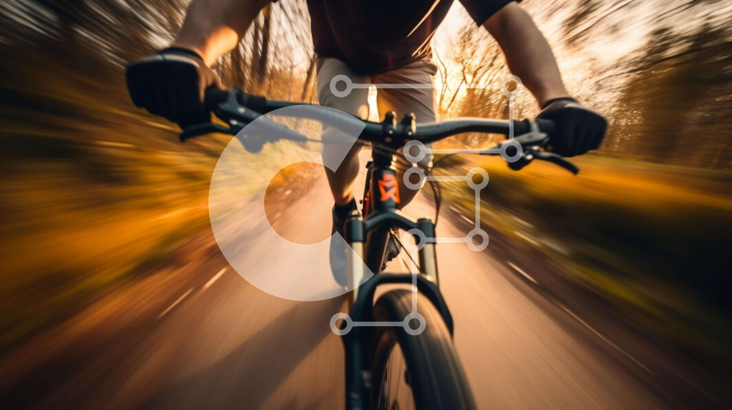 Intra Συλλεκτικό Ξύλινο Παζλ Plywood  4mm - Πρόσωπο που οδηγεί ποδήλατο στο δάσος Σε Ξύλινο Κουτί - Διαστάσεις Puzzle: 10x10 cm – 25 κομμάτια