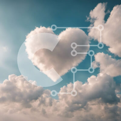 Intra Συλλεκτικό Ξύλινο Παζλ Plywood  4mm - Σύννεφο στον ουρανό σε σχήμα καρδιάς Σε Ξύλινο Κουτί - Διαστάσεις: 10x10 cm – 25 κομμάτια - Image 1