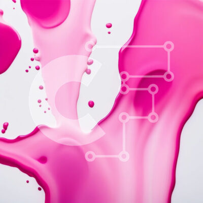 Intra Συλλεκτικό Ξύλινο Παζλ Plywood  4mm - Εκπληκτική κινηματογράφηση σε πρώτο πλάνο του Splash of Pink Liquid σε λευκή επιφάνεια Σε Ξύλινο Κουτί - Διαστάσεις Puzzle: 10x10 cm – 25 κομμάτια - Image 1