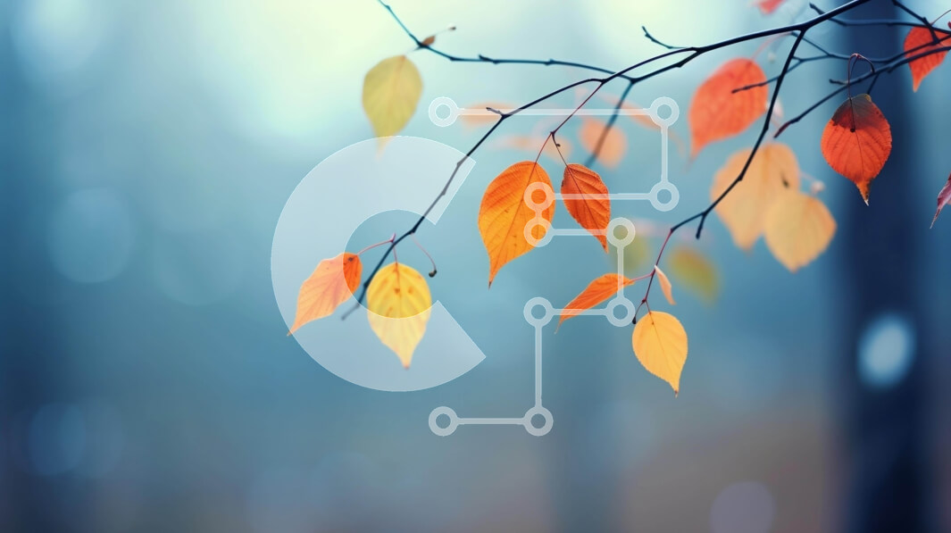 Intra Συλλεκτικό Ξύλινο Παζλ Plywood  4mm - Φθινοπωρινό κλαδί δέντρου με κόκκινα, πορτοκαλιά και κίτρινα φύλλα στο δάσος Σε Ξύλινο Κουτί - Διαστάσεις: 10x10 cm – 25 κομμάτια