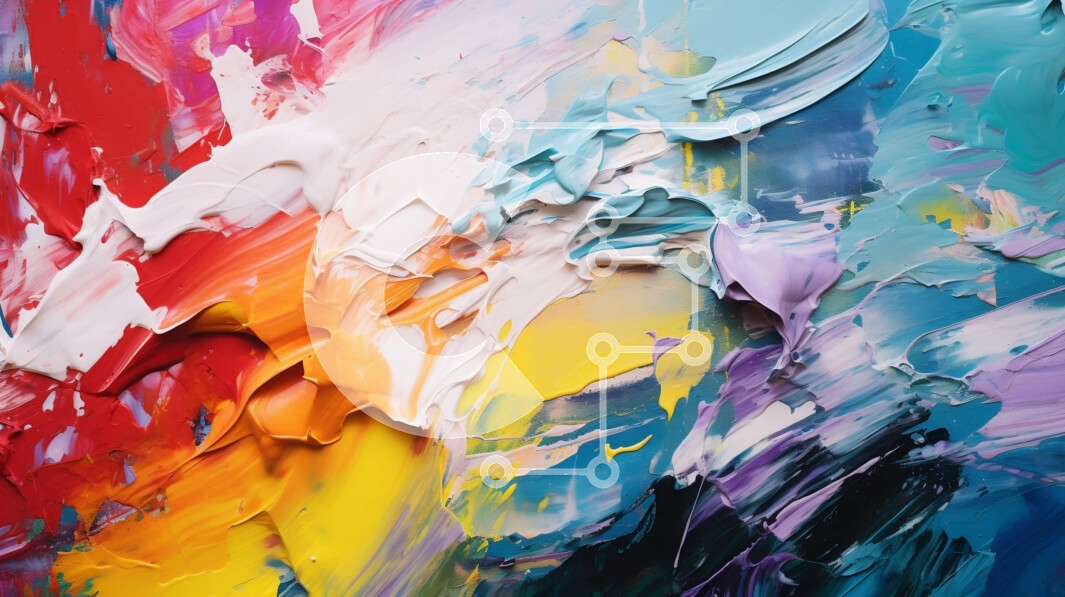 Intra Συλλεκτικό Ξύλινο Παζλ Plywood  4mm - Πολύχρωμη αφηρημένη ζωγραφική από κοντά Σε Ξύλινο Κουτί - Διαστάσεις Puzzle: 10x10 cm – 25 κομμάτια