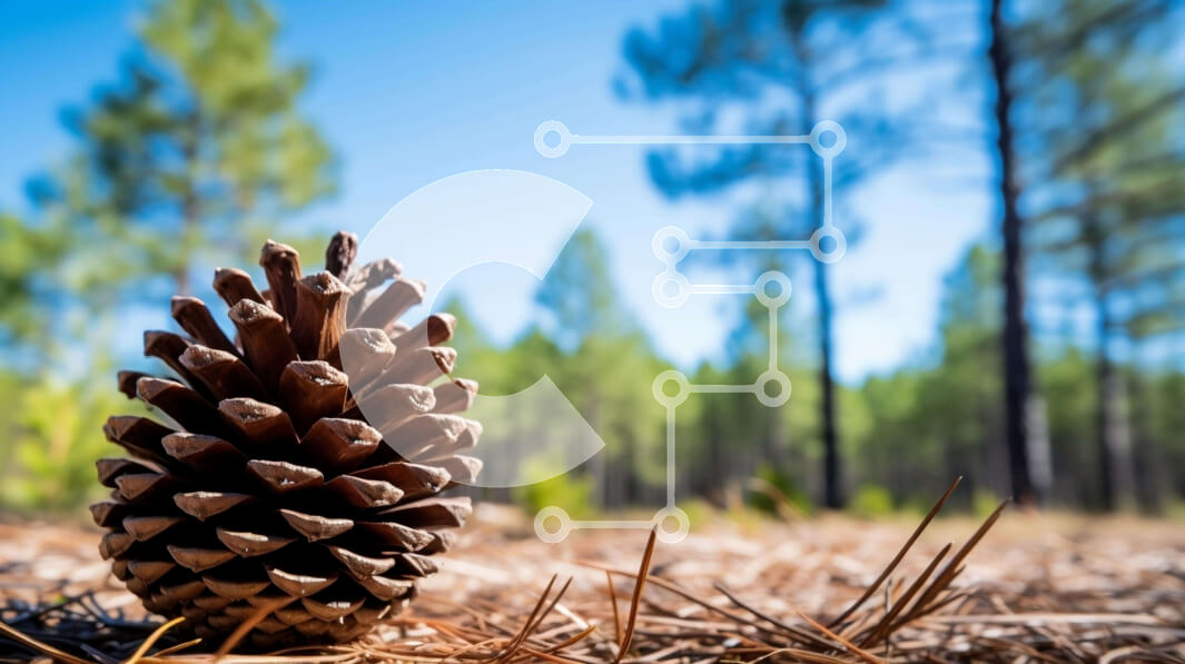 Intra Συλλεκτικό Ξύλινο Παζλ Plywood  4mm - Ενιαίος κουκουνάρι στο δάσος Σε Ξύλινο Κουτί - Διαστάσεις: 10x10 cm – 25 κομμάτια - Image 1