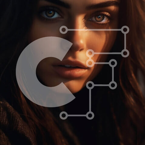 Intra Συλλεκτικό Ξύλινο Παζλ Plywood  4mm - Σοβαρή γυναίκα με μακριά σκούρα μαλλιά που φορά ένα μαύρο πουλόβερ Σε Ξύλινο Κουτί - Διαστάσεις Puzzle: 10x10 cm – 25 κομμάτια - Image 1