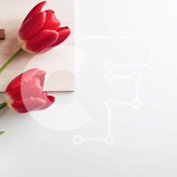 Intra Συλλεκτικό Ξύλινο Παζλ Plywood  4mm - Κόκκινες τουλίπες και Ξύλινος Σταυρός για θρησκευτικές γιορτές Σε Ξύλινο Κουτί - Διαστάσεις Puzzle: 10x10 cm – 25 κομμάτια - Image 1