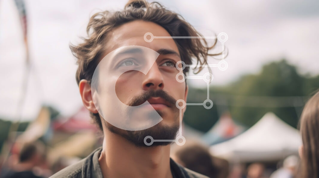 Intra Συλλεκτικό Ξύλινο Παζλ Plywood  4mm - Πορτρέτο ενός νεαρού άνδρα με γένια και μακριά μαλλιά σε μαύρο δερμάτινο μπουφάν Σε Ξύλινο Κουτί - Διαστάσεις Puzzle: 10x10 cm – 25 κομμάτια