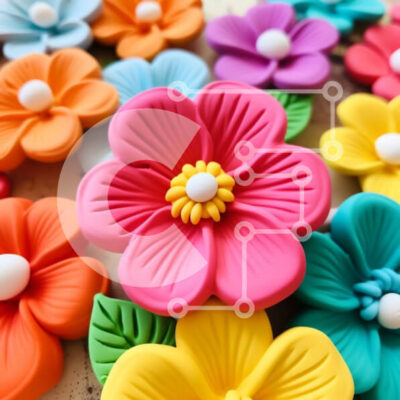 Intra Συλλεκτικό Ξύλινο Παζλ Plywood 4mm - Πολύχρωμη ανθοσύνθεση σε ξύλινη επιφάνεια Σε Ξύλινο Κουτί - Διαστάσεις: 10x10 cm – 25 κομμάτια - Image 1