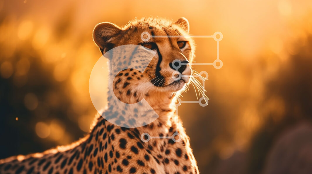 Intra Συλλεκτικό Ξύλινο Παζλ Plywood  4mm - Τσιτάχ στέκεται στο βάθος Σε Ξύλινο Κουτί - Διαστάσεις: 10x10 cm – 25 κομμάτια