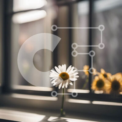 Intra Συλλεκτικό Ξύλινο Παζλ Plywood 4mm - Όμορφη εικόνα μιας μαργαρίτας σε ένα ηλιόλουστο περβάζι Σε Ξύλινο Κουτί - Διαστάσεις: 10x10 cm – 25 κομμάτια - Image 1