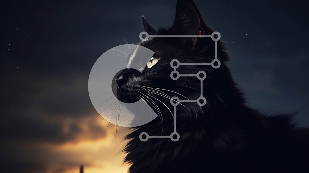 Intra Συλλεκτικό Ξύλινο Παζλ Plywood  4mm - Μυστηριώδης μαύρη γάτα στην ταράτσα τη νύχτα Σε Ξύλινο Κουτί - Διαστάσεις: 10x10 cm – 25 κομμάτια