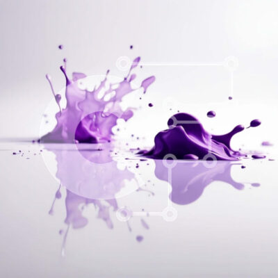 Intra Συλλεκτικό Ξύλινο Παζλ Plywood  4mm - Ζωντανή εικόνα μωβ υγρού που εκτοξεύεται σε λευκή επιφάνεια Σε Ξύλινο Κουτί - Διαστάσεις Puzzle: 10x10 cm – 25 κομμάτια - Image 1