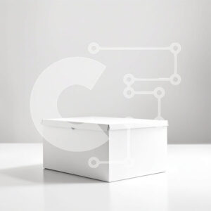 Intra Συλλεκτικό Ξύλινο Παζλ Plywood  4mm - Άδειο λευκό χάρτινο κουτί στο τραπέζι Σε Ξύλινο Κουτί - Διαστάσεις: 10x10 cm – 25 κομμάτια