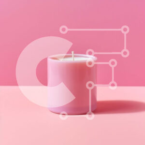 Intra Συλλεκτικό Ξύλινο Παζλ Plywood  4mm - Όμορφο ροζ κερί σε ασορτί επιφάνεια Σε Ξύλινο Κουτί - Διαστάσεις: 10x10 cm – 25 κομμάτια