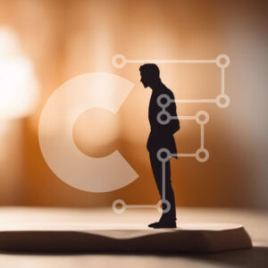 Intra Συλλεκτικό Ξύλινο Παζλ Plywood  4mm - Σιλουέτα ενός άνδρα που στέκεται σε ένα βιβλίο Σε Ξύλινο Κουτί - Διαστάσεις Puzzle: 10x10 cm – 25 κομμάτια