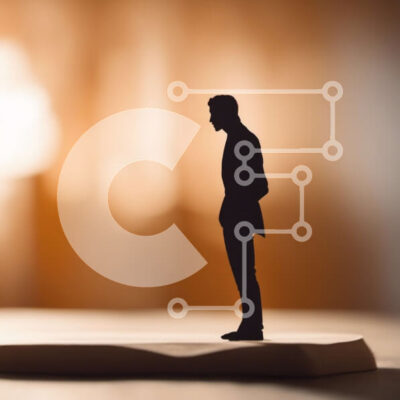 Intra Συλλεκτικό Ξύλινο Παζλ Plywood  4mm - Σιλουέτα ενός άνδρα που στέκεται σε ένα βιβλίο Σε Ξύλινο Κουτί - Διαστάσεις Puzzle: 10x10 cm – 25 κομμάτια - Image 1