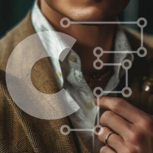 Intra Συλλεκτικό Ξύλινο Παζλ Plywood  4mm - Επαγγελματικό πορτρέτο ενός άνδρα με καφέ κοστούμι και λευκό πουκάμισο Σε Ξύλινο Κουτί - Διαστάσεις Puzzle: 10x10 cm – 25 κομμάτια