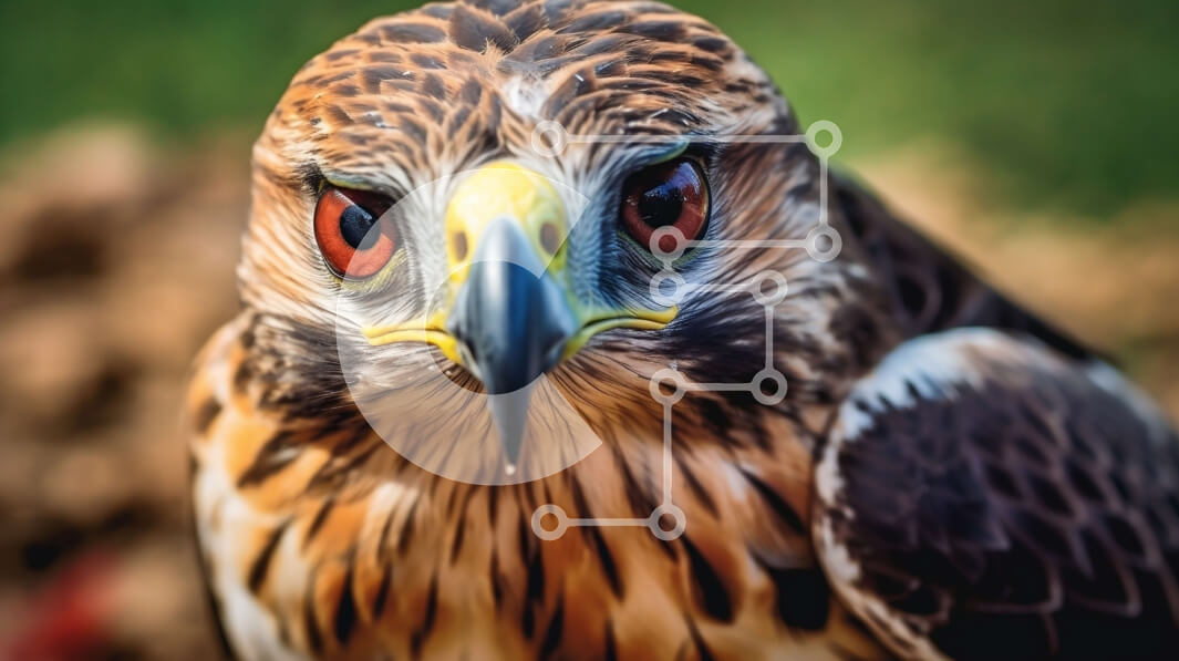 Intra Συλλεκτικό Ξύλινο Παζλ Plywood  4mm - Όμορφη κινηματογράφηση σε πρώτο πλάνο ενός αρπακτικού πουλιού με εντυπωσιακή εμφάνιση Σε Ξύλινο Κουτί - Διαστάσεις: 10x10 cm – 25 κομμάτια