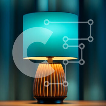 Intra Συλλεκτικό Ξύλινο Παζλ Plywood  4mm - Μοναδικό Επιτραπέζιο Φωτιστικό με Γεωμετρική Μπλε Σκιά και Ξύλινη Βάση Σε Ξύλινο Κουτί - Διαστάσεις Puzzle: 10x10 cm – 25 κομμάτια - Image 1