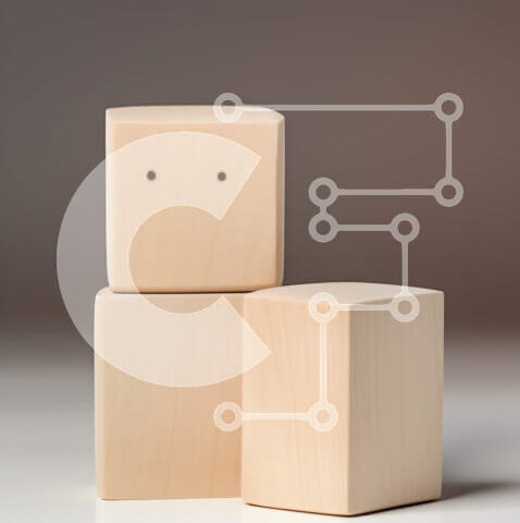 Intra Συλλεκτικό Ξύλινο Παζλ Plywood  4mm - Ξύλινο μπλοκ με μικρές και μεγάλες τρύπες Σε Ξύλινο Κουτί - Διαστάσεις: 10x10 cm – 25 κομμάτια - Image 1