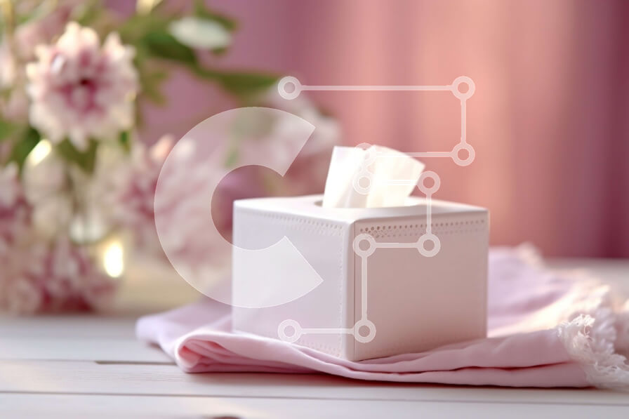 Intra Συλλεκτικό Ξύλινο Παζλ Plywood  4mm - Όμορφο κουτί χαρτιού και ροζ λουλούδια σε ένα περβάζι Σε Ξύλινο Κουτί - Διαστάσεις Puzzle: 10x10 cm – 25 κομμάτια