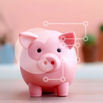 Intra Συλλεκτικό Ξύλινο Παζλ Plywood  4mm - Χαριτωμένος ροζ κουμπαράς Σε Ξύλινο Κουτί - Διαστάσεις: 10x10 cm – 25 κομμάτια - Image 1