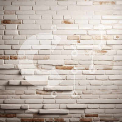 Intra Συλλεκτικό Ξύλινο Παζλ Plywood  4mm - Υφή και αποσύνθεση: Κοντινό πλάνο ενός παλιού λευκού τοίχου από τούβλα Σε Ξύλινο Κουτί - Διαστάσεις Puzzle: 10x10 cm – 25 κομμάτια - Image 1