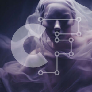 Intra Συλλεκτικό Ξύλινο Παζλ Plywood  4mm - Μυστηριώδης πλωτή γυναίκα με λευκό πέπλο Σε Ξύλινο Κουτί - Διαστάσεις Puzzle: 10x10 cm – 25 κομμάτια